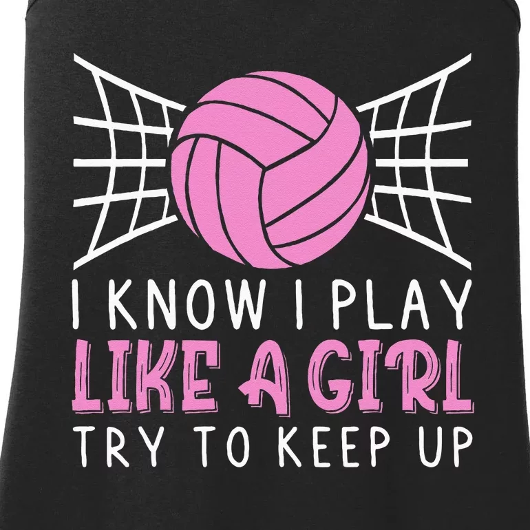 Funny Volleyball Design For Women Volleyball Player Ladies Essential Tank