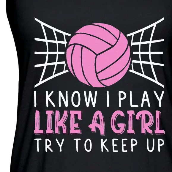 Funny Volleyball Design For Women Volleyball Player Ladies Essential Flowy Tank