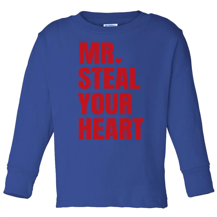 Funny Valentines Day Mr Steal Your Heart Gift Toddler Long Sleeve Shirt