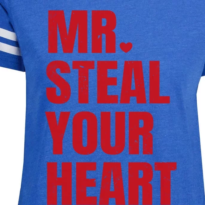 Funny Valentines Day Mr Steal Your Heart Gift Enza Ladies Jersey Football T-Shirt