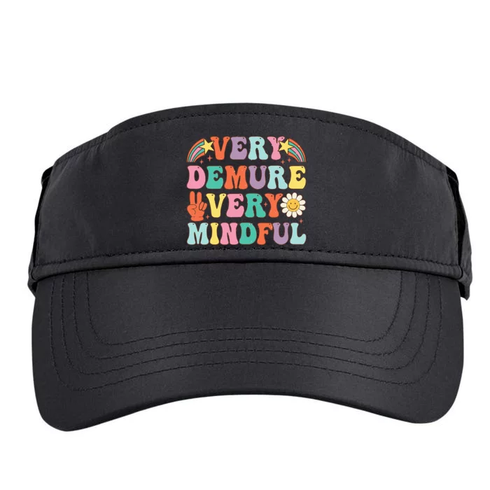 Funny Very Demure Very Mindful Trend Demure & Mindful Adult Drive Performance Visor