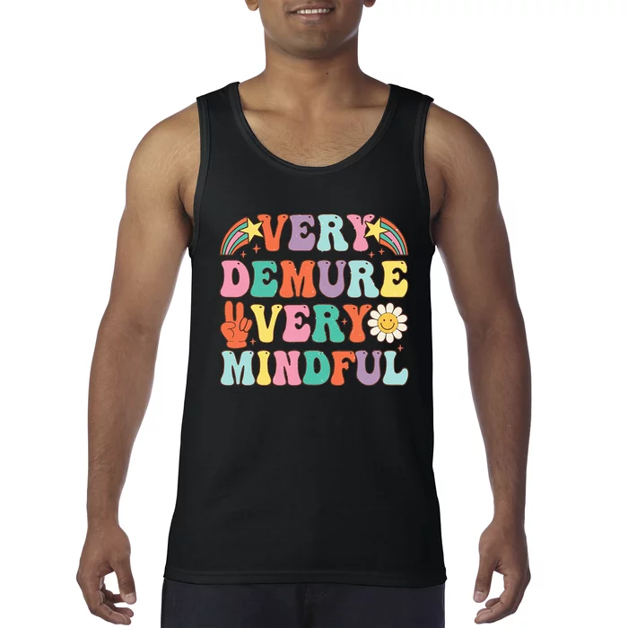 Funny Very Demure Very Mindful Trend Demure & Mindful Tank Top