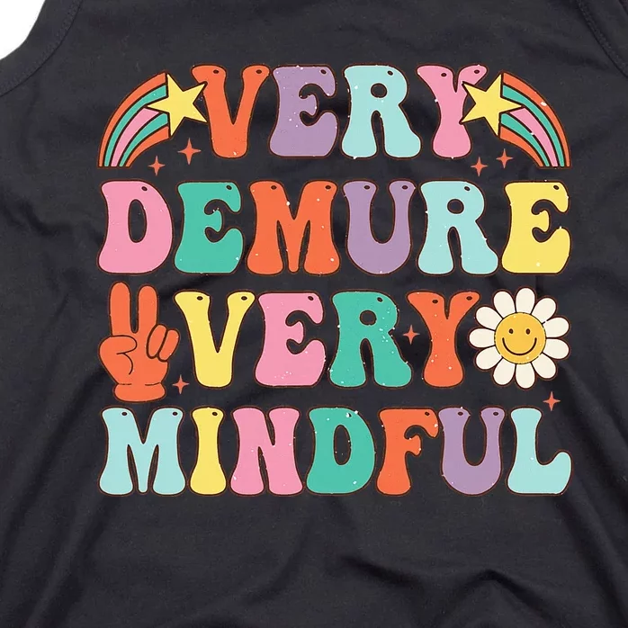 Funny Very Demure Very Mindful Trend Demure & Mindful Tank Top