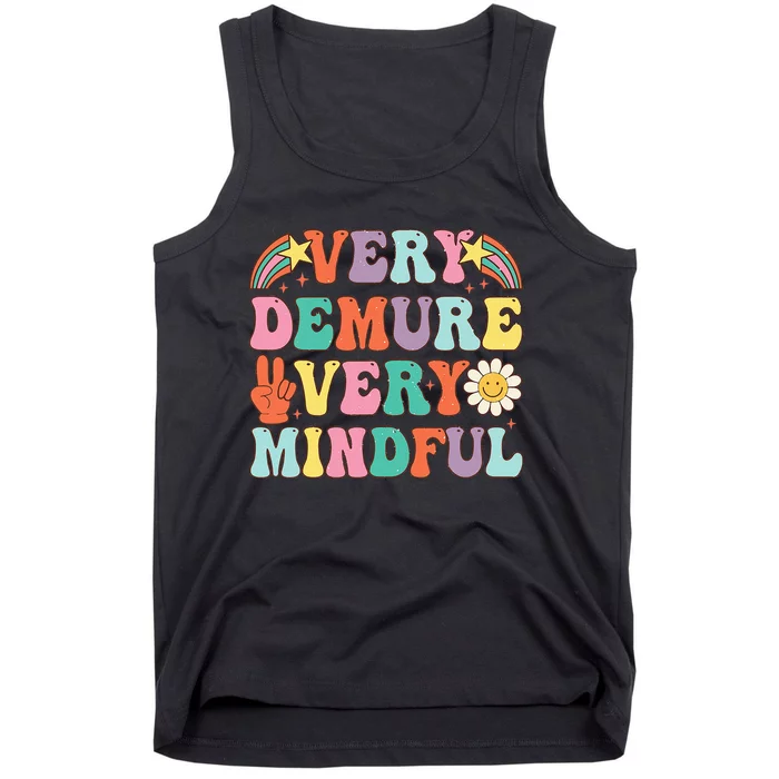 Funny Very Demure Very Mindful Trend Demure & Mindful Tank Top