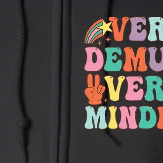 Funny Very Demure Very Mindful Trend Demure & Mindful Full Zip Hoodie