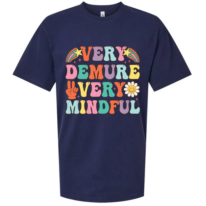 Funny Very Demure Very Mindful Trend Demure & Mindful Sueded Cloud Jersey T-Shirt