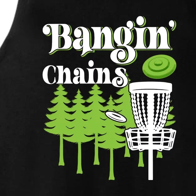 Funny Vintage Disc Golf Bangin' Chains Ladies Tri-Blend Wicking Tank