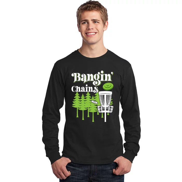 Funny Vintage Disc Golf Bangin' Chains Long Sleeve Shirt