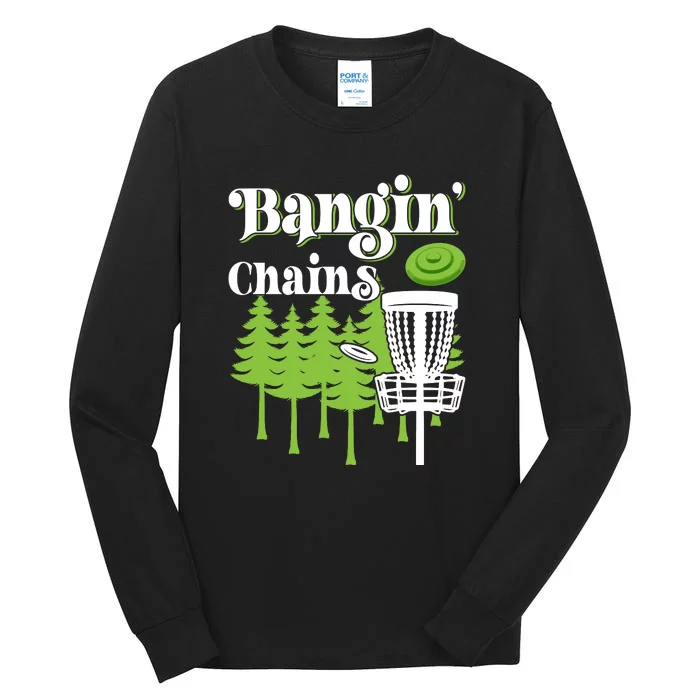 Funny Vintage Disc Golf Bangin' Chains Tall Long Sleeve T-Shirt