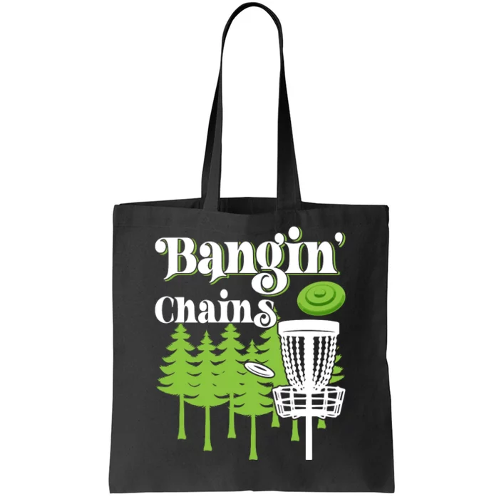 Funny Vintage Disc Golf Bangin' Chains Tote Bag