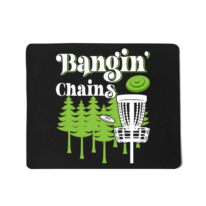 Funny Vintage Disc Golf Bangin' Chains Mousepad