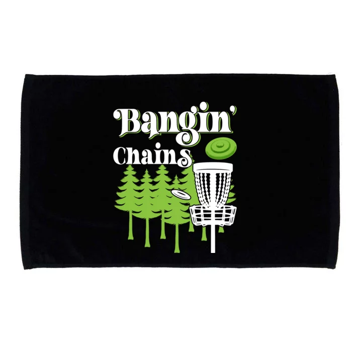 Funny Vintage Disc Golf Bangin' Chains Microfiber Hand Towel