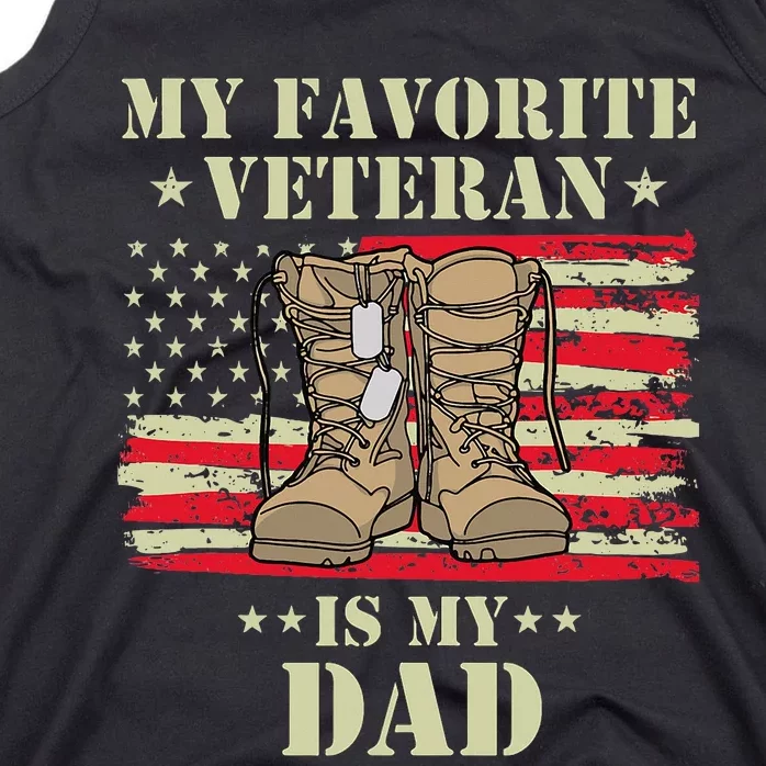 Father Veterans Day My Favorite Veteran Is My Dad Proud Kids Tank Top