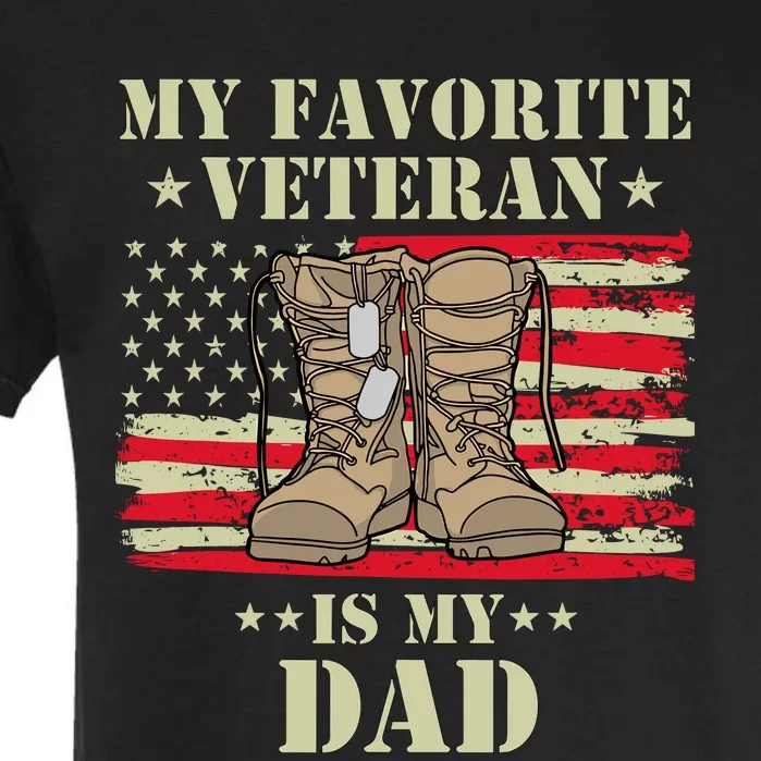 Father Veterans Day My Favorite Veteran Is My Dad Proud Kids Garment-Dyed Heavyweight T-Shirt