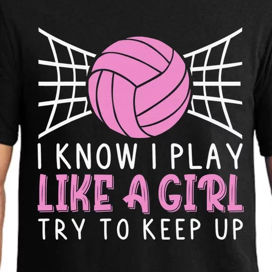 Funny Volleyball Design For  Ball Sports Athletes Pajama Set