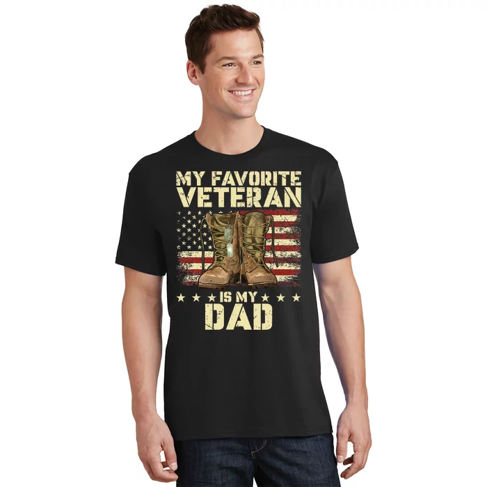 Father Veterans Day My Favorite Veteran Is My Dad For Kids T-Shirt