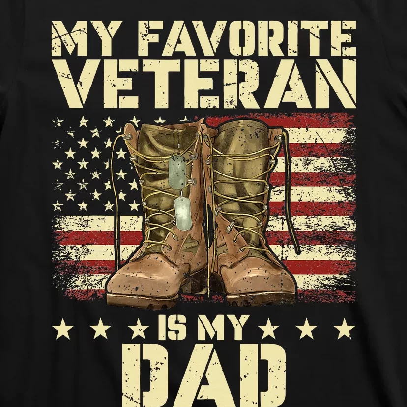 Father Veterans Day My Favorite Veteran Is My Dad For Kids T-Shirt