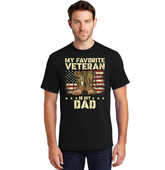 Father Veterans Day My Favorite Veteran Is My Dad For Kids Tall T-Shirt