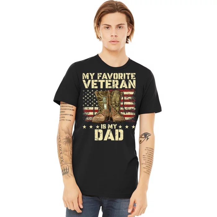 Father Veterans Day My Favorite Veteran Is My Dad For Kids Premium T-Shirt