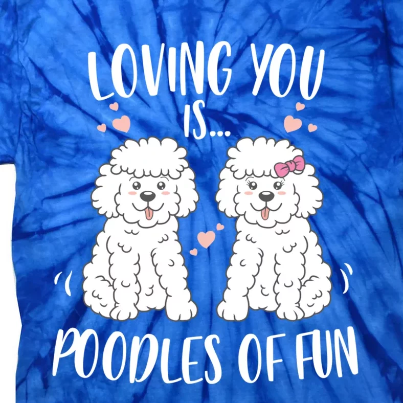 Funny Valentines Day Dog Lover Poodle Cool Gift Tie-Dye T-Shirt