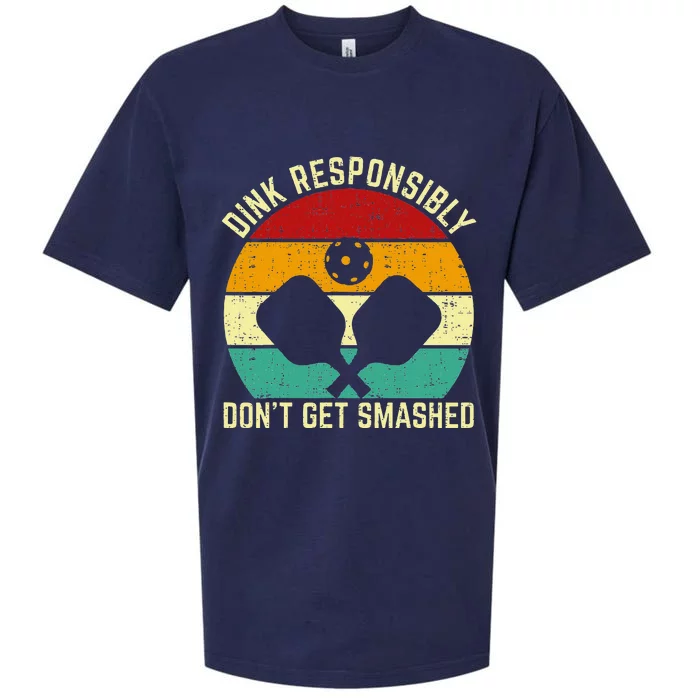 Funny Vintage Dink Responsibly DonT Get Smashed Pickleball Sueded Cloud Jersey T-Shirt