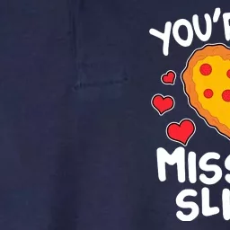 Funny Valentine's Day You're My Missing Slice Heart Pizza Softstyle Adult Sport Polo