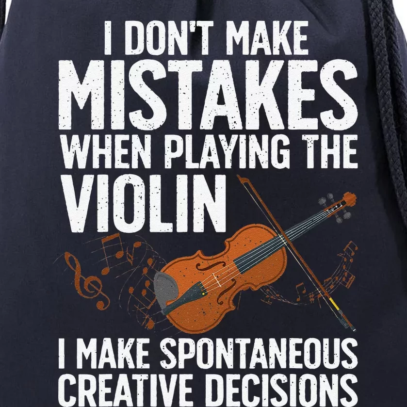 Funny Violin Design Orchestra Violin Player Drawstring Bag