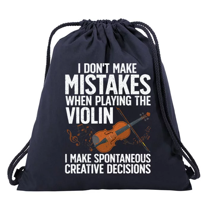 Funny Violin Design Orchestra Violin Player Drawstring Bag