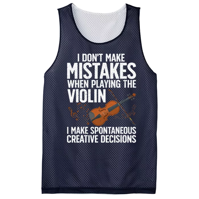 Funny Violin Design Orchestra Violin Player Mesh Reversible Basketball Jersey Tank