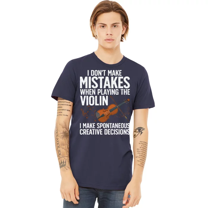 Funny Violin Design Orchestra Violin Player Premium T-Shirt