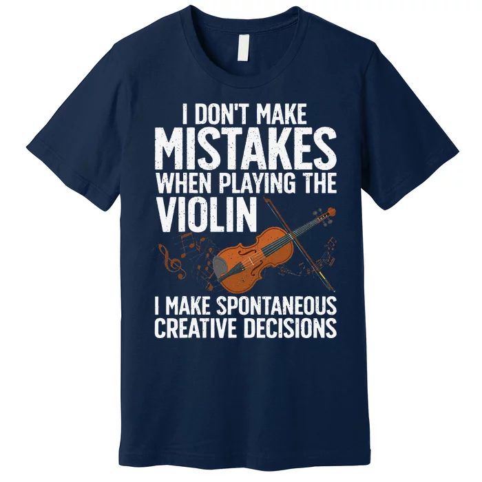 Funny Violin Design Orchestra Violin Player Premium T-Shirt