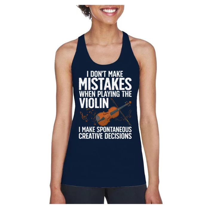 Funny Violin Design Orchestra Violin Player Women's Racerback Tank