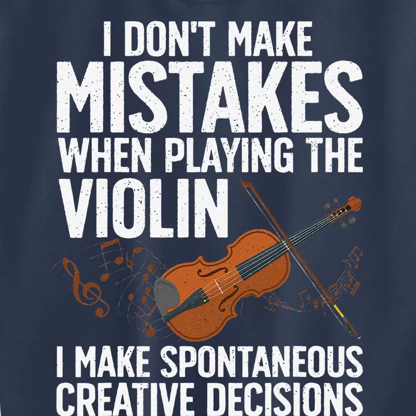 Funny Violin Design Orchestra Violin Player Kids Sweatshirt