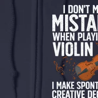 Funny Violin Design Orchestra Violin Player Full Zip Hoodie