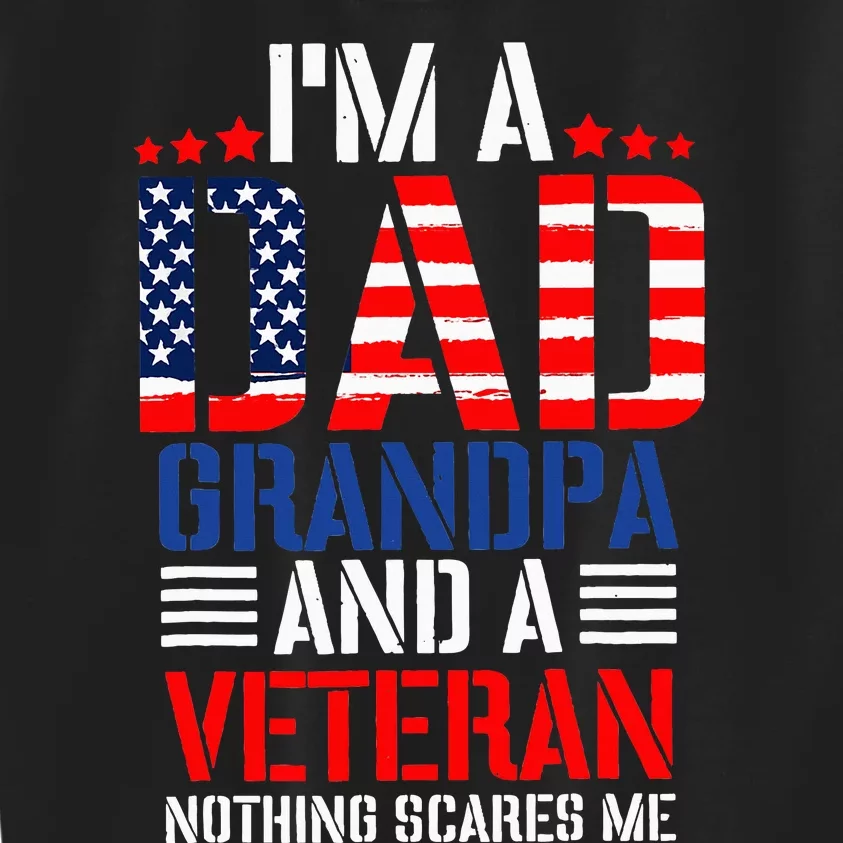 Funny Veteran Dad 4th Of July Independence Day Usd Flag Kids Sweatshirt