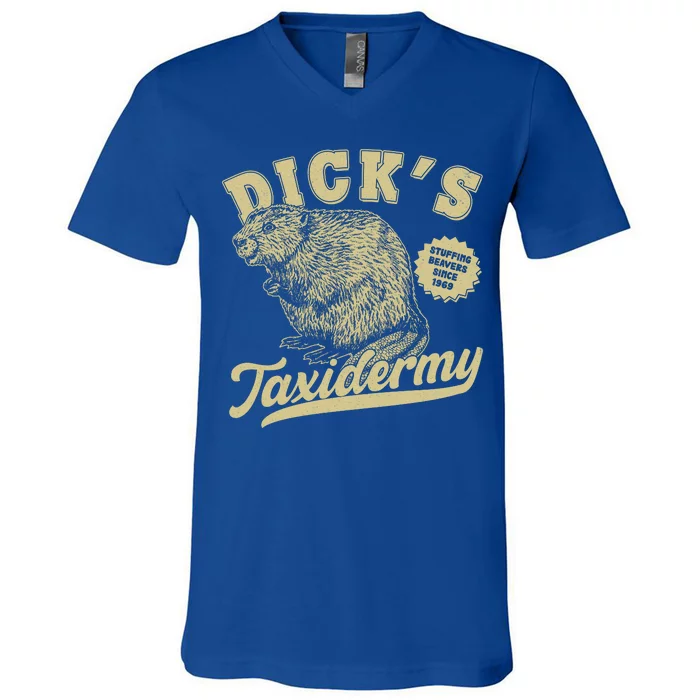 Funny Vintage Dick's Taxidermy V-Neck T-Shirt