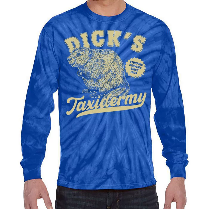 Funny Vintage Dick's Taxidermy Tie-Dye Long Sleeve Shirt