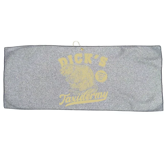 Funny Vintage Dick's Taxidermy Large Microfiber Waffle Golf Towel