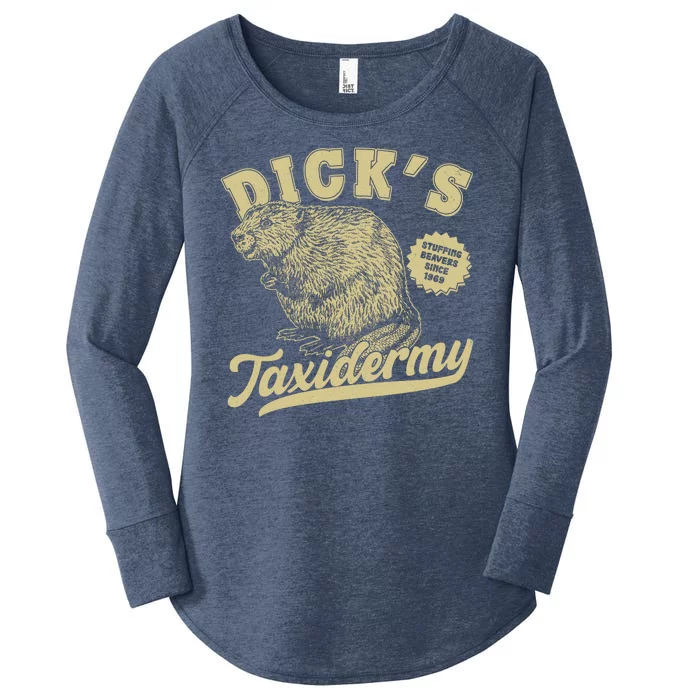 Funny Vintage Dick's Taxidermy Women's Perfect Tri Tunic Long Sleeve Shirt