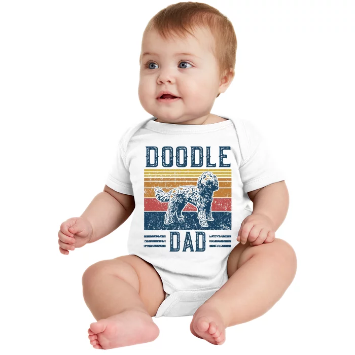 Funny Vintage Doodle Dad Aussie Doodle & Goldendoodle Baby Bodysuit