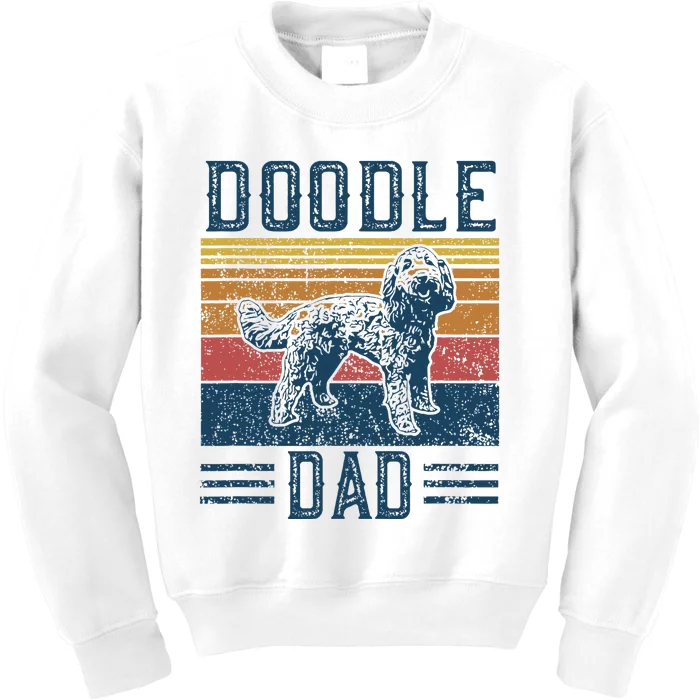 Funny Vintage Doodle Dad Aussie Doodle & Goldendoodle Kids Sweatshirt