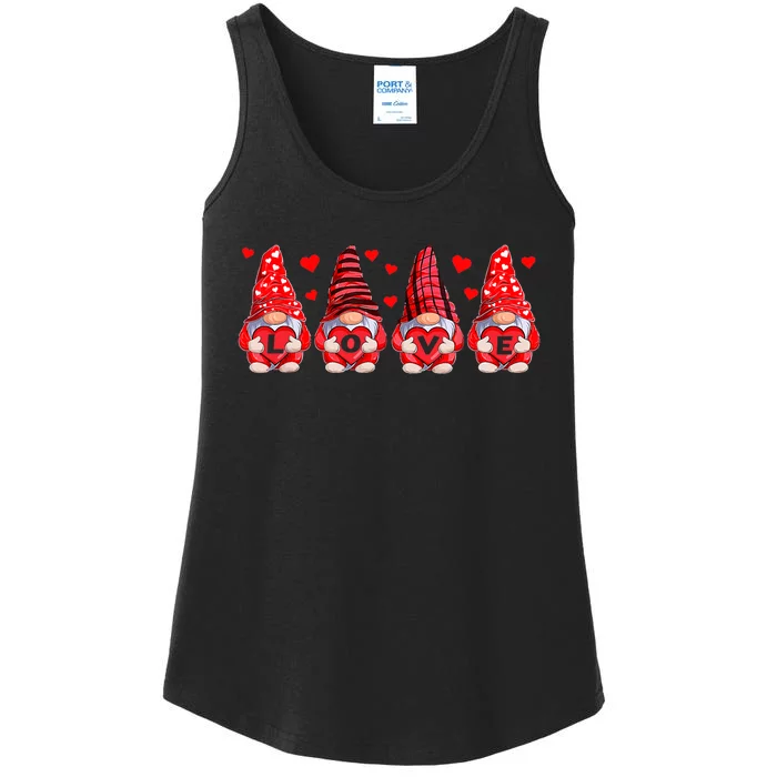 Funny Valentines Day Gnome Ladies Essential Tank