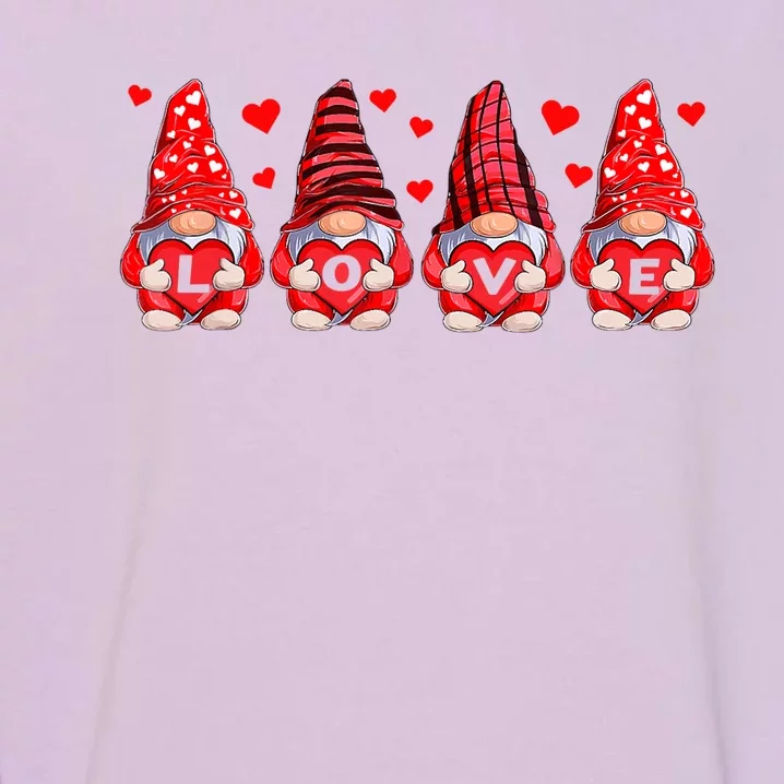 Funny Valentines Day Gnome Garment-Dyed Sweatshirt