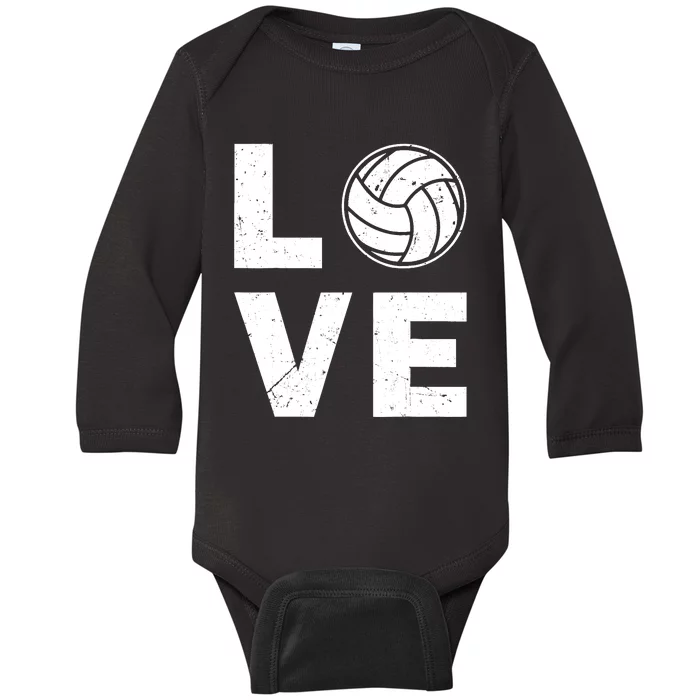 Funny Volleyball Design For Ball Volleyball Player Baby Long Sleeve Bodysuit