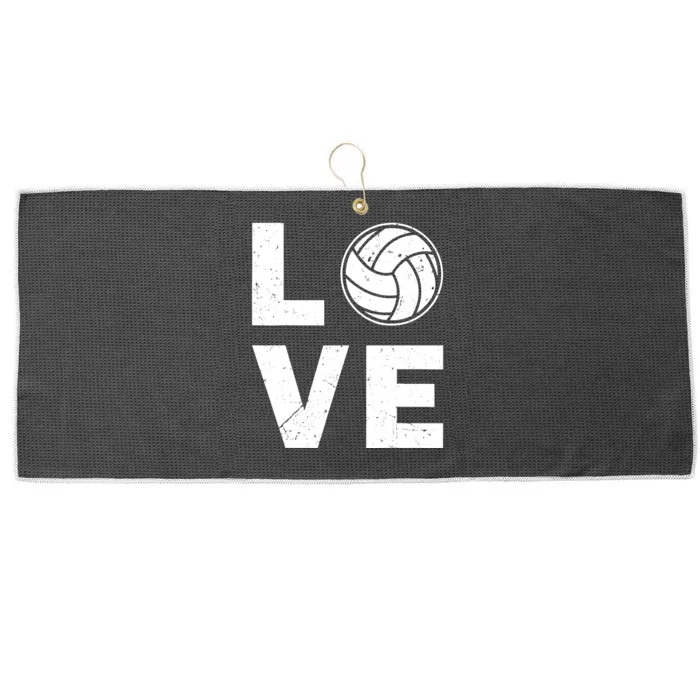 Funny Volleyball Design For Ball Volleyball Player Large Microfiber Waffle Golf Towel