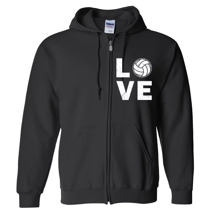 Funny Volleyball Design For Ball Volleyball Player Full Zip Hoodie