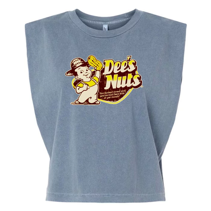 Funny Vintage Dee's Nuts Logo Garment-Dyed Women's Muscle Tee