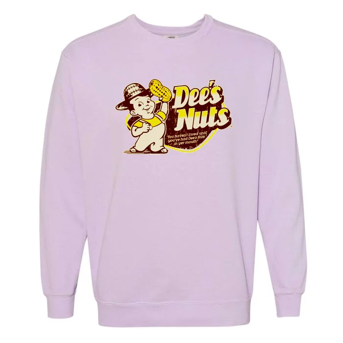 Funny Vintage Dee's Nuts Logo Garment-Dyed Sweatshirt