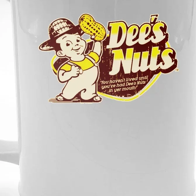 Funny Vintage Dee's Nuts Logo Front & Back Beer Stein