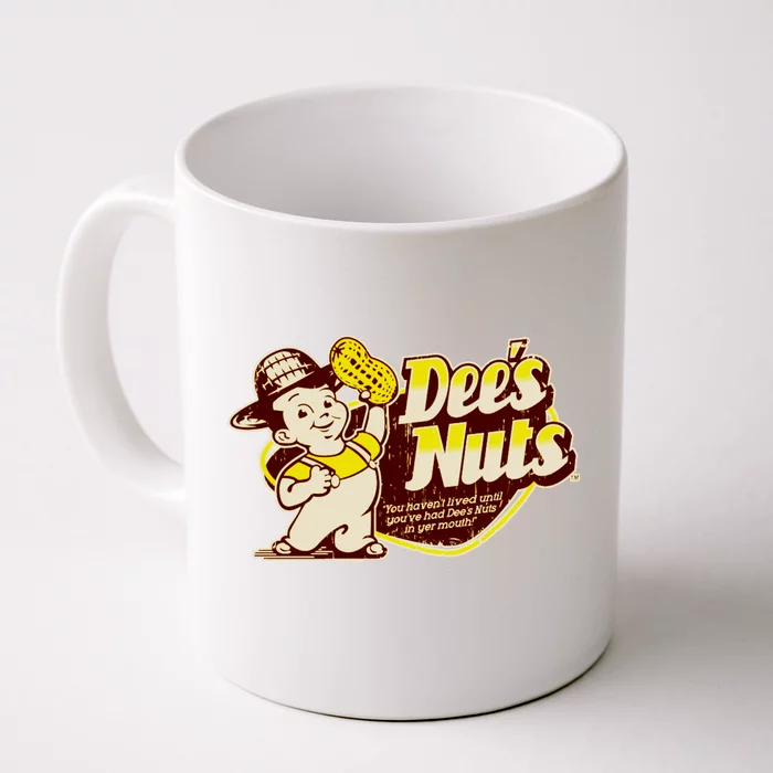 Funny Vintage Dee's Nuts Logo Front & Back Coffee Mug